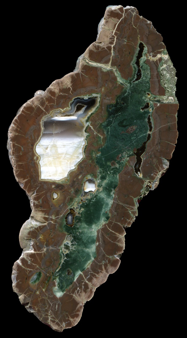 Long Rhodope Mountains Thunderegg with Green Mineralisation