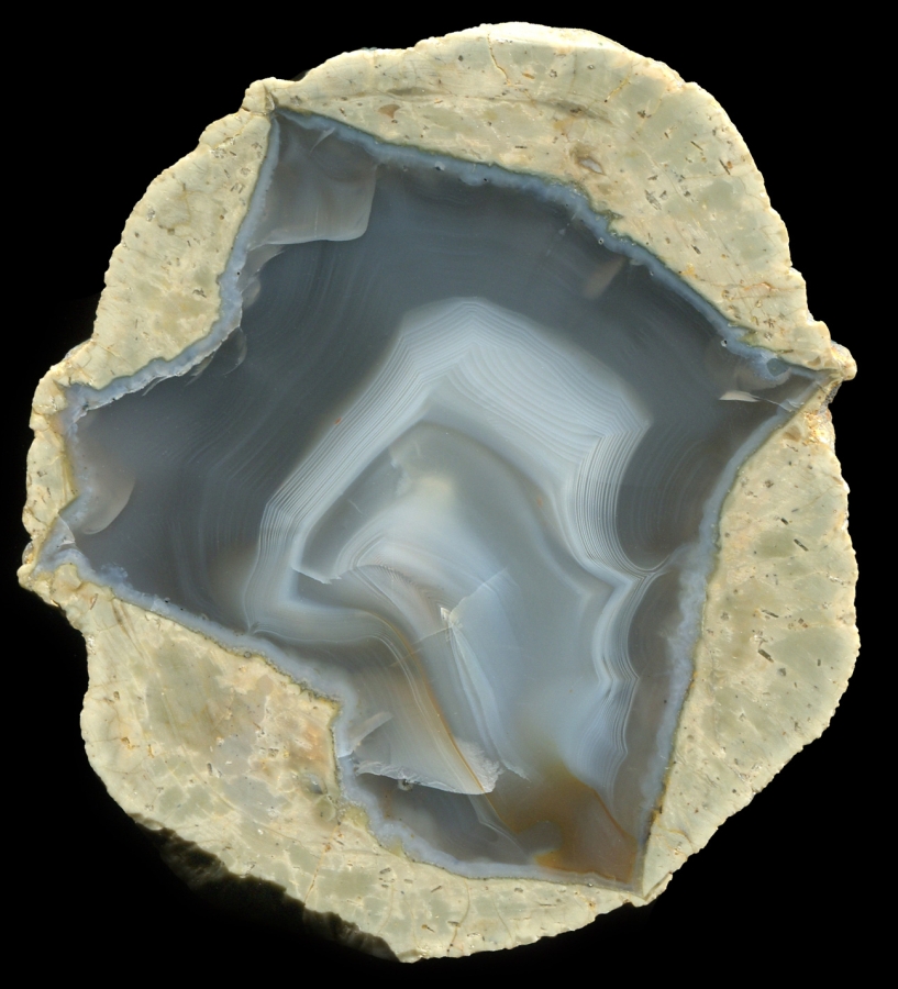 Mt Tuzo Thunderegg with Grey Banded Agate