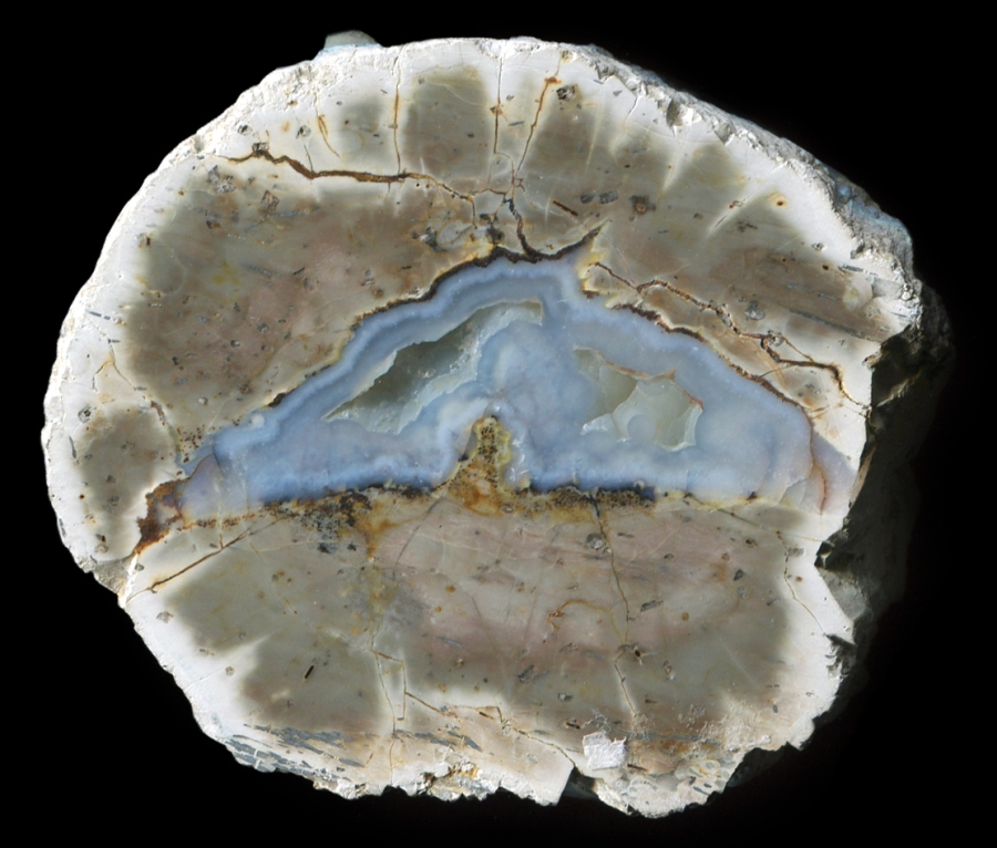 Brezina thunderegg with Beautiful Blue Agate