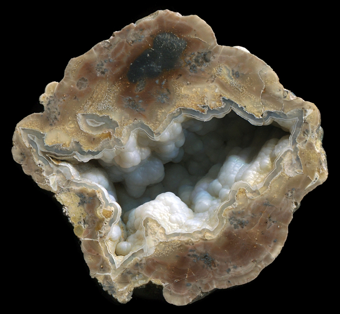 Hollow Byšta Thunderegg with Botryoidal Agate