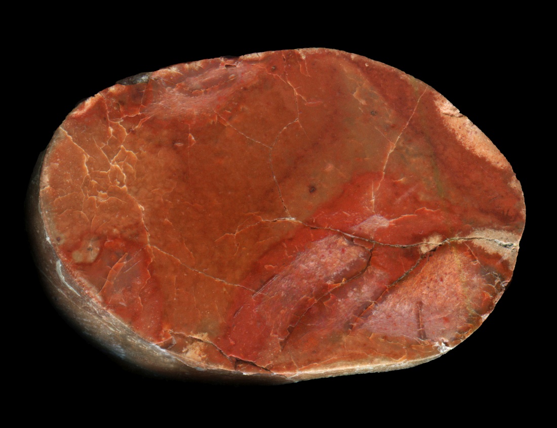 Vivid Red and Opaque Lesnes Abbey Flint