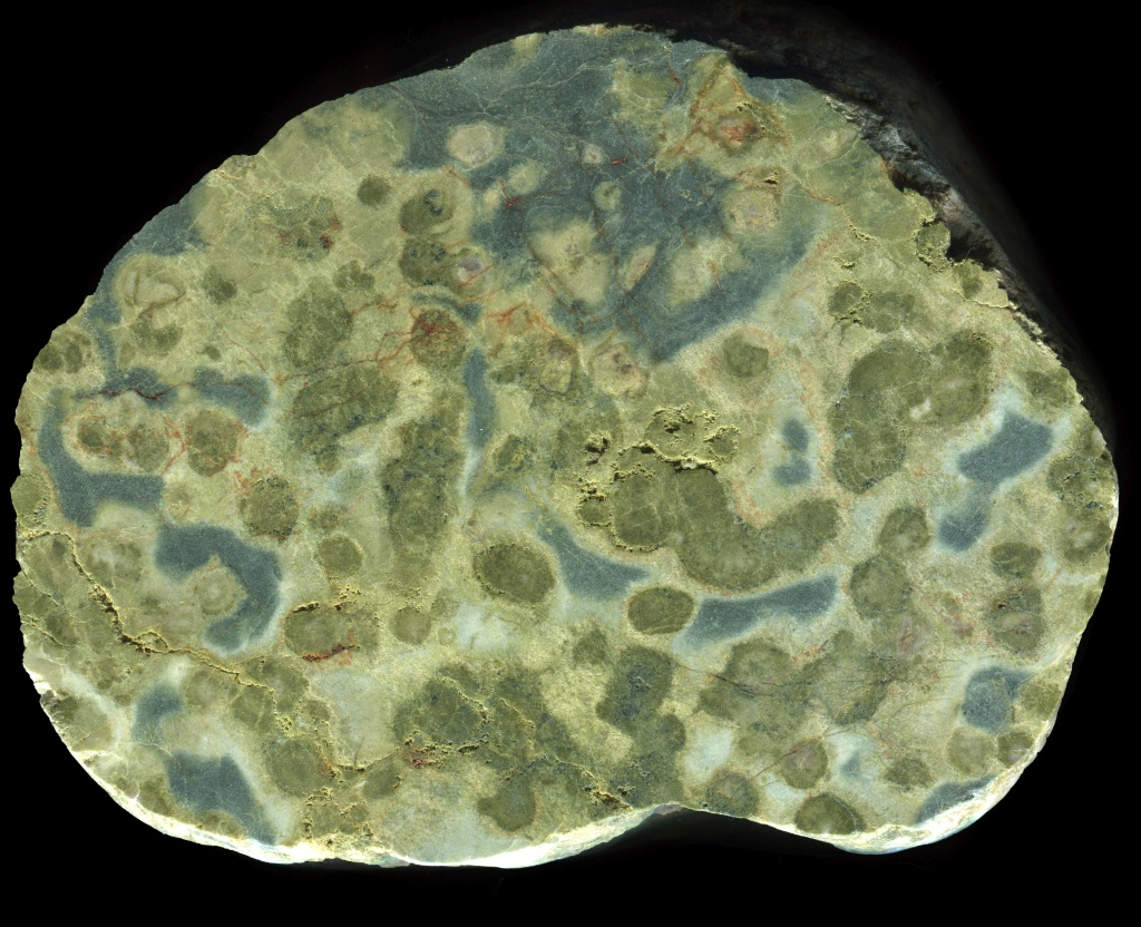 Green Hydrothermally Altered Basalt with Epidote from Almus Village, Turkey
