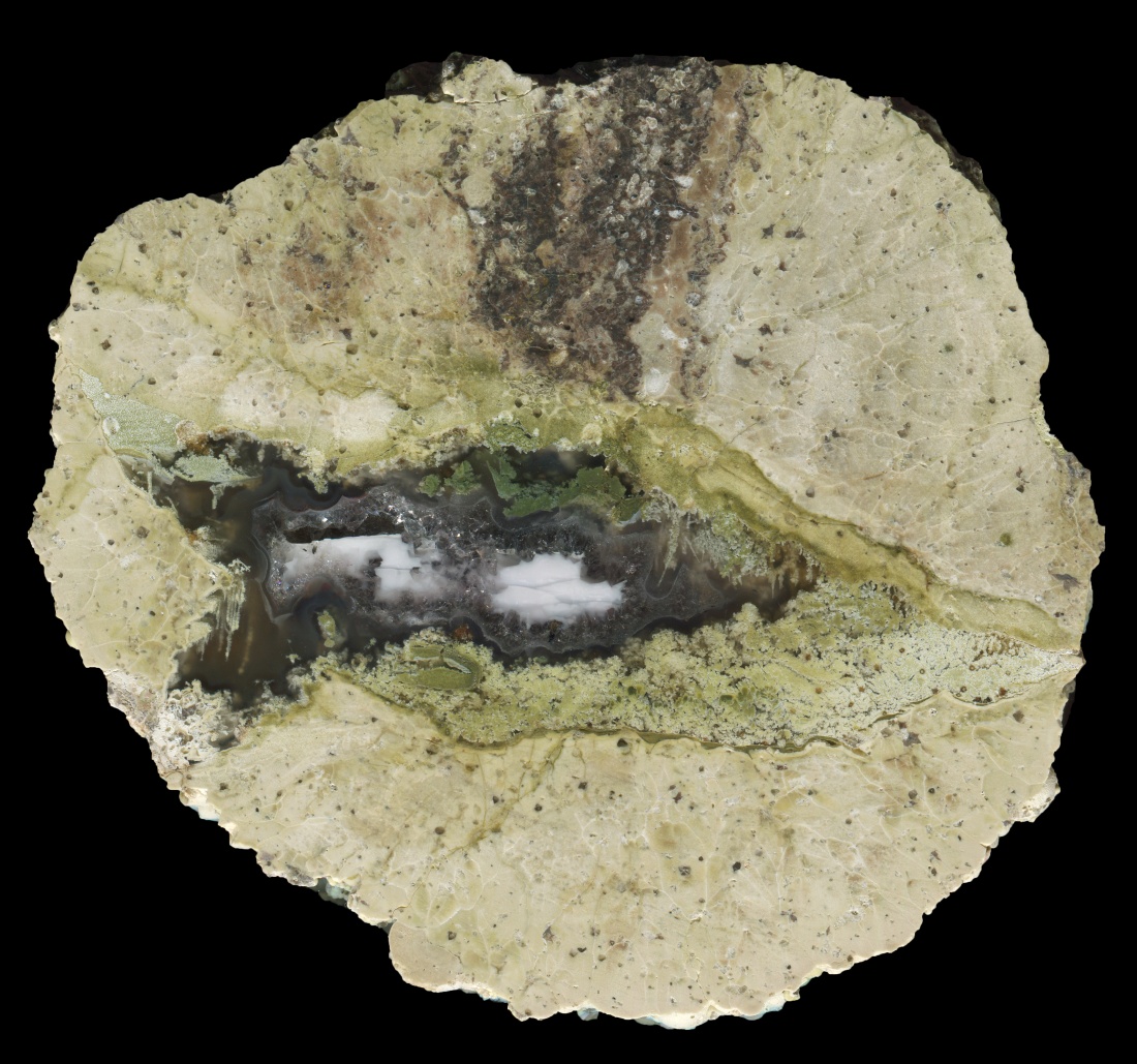 Large Sandy's Bed Thunderegg with Complex Moss and Amethyst